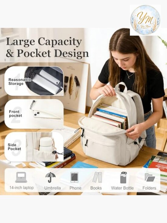 Large Travel Backpack 17 Inch Laptop Waterproof Backpack  Large Travel Backpack Laptop Daypack Waterproof Bookbag